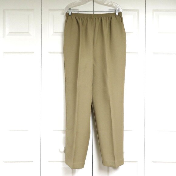 New! Alfred Dunner Classics Size 16 Tan Solid - Picture 2 of 5